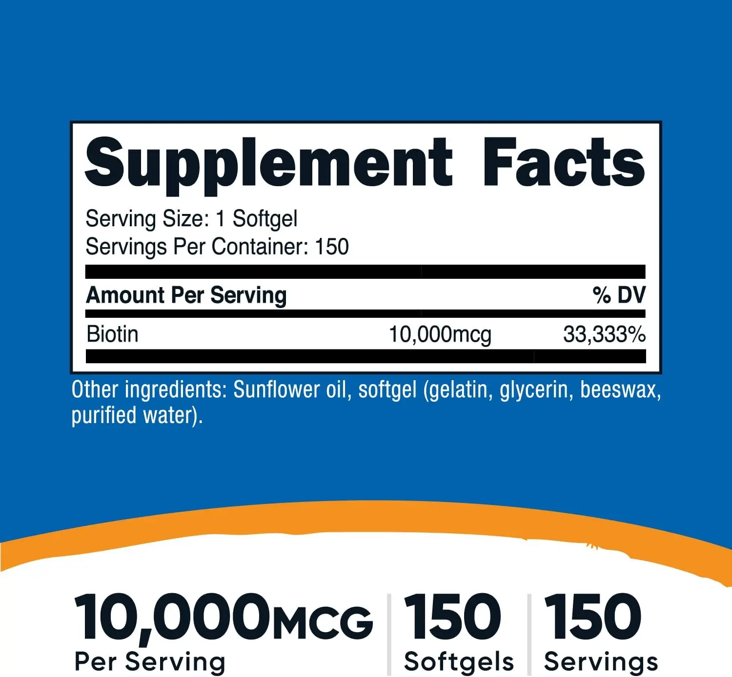 Nutricost Biotin Vitamin B7 10,000 mcg, Capsules